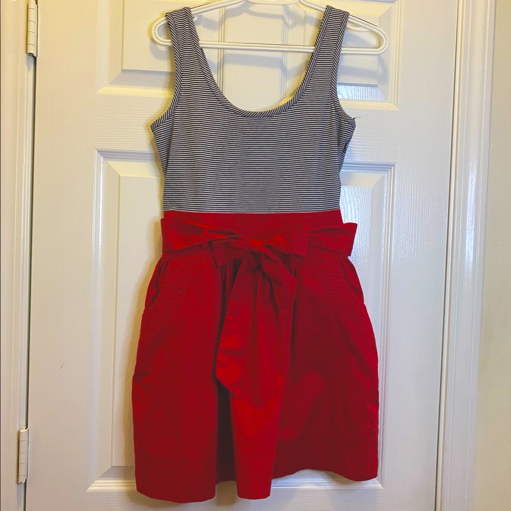 Rhapsody dress: Red skirt and black and white top dress!!! :) NWOT